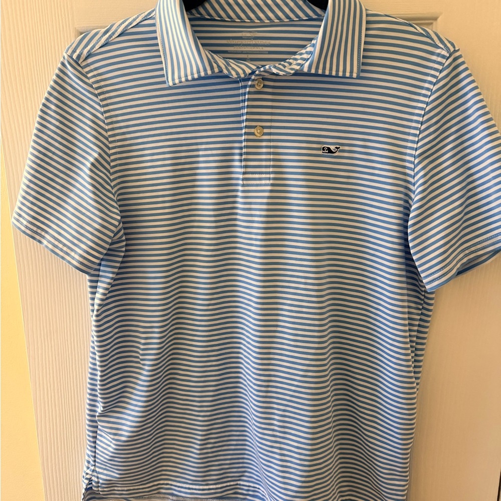 Boys EUC vineyard vines performance stripe polo size large